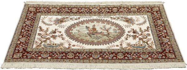Qom Oriental Rug 95 × 156 cm, Silk, hand-knotted — view 2
