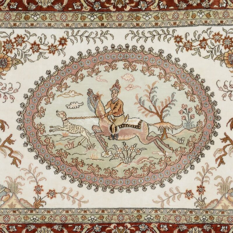 Qom Oriental Rug 95 × 156 cm, Silk, hand-knotted — view 4