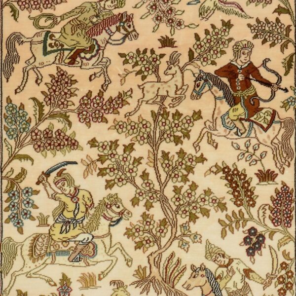 Qom Oriental Rug 95 × 156 cm, Silk, hand-knotted, exclusive — view 4