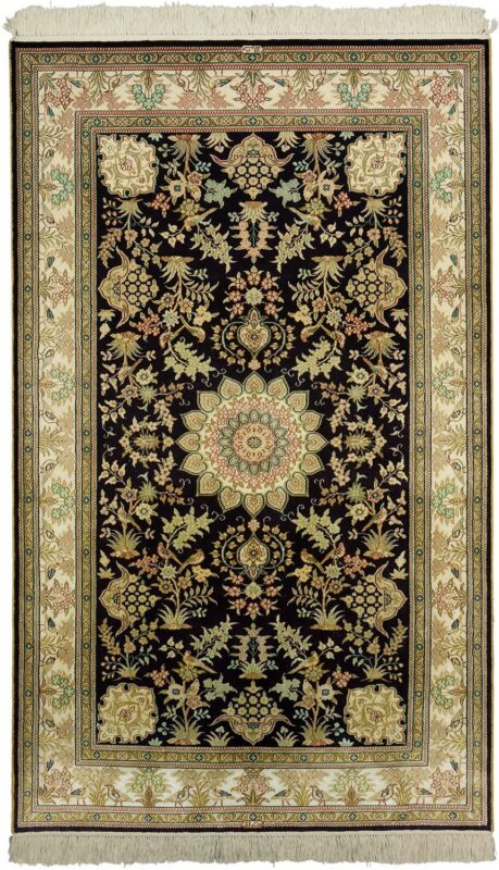 Qom Oriental Rug 95 × 157 cm, Silk, hand-knotted
