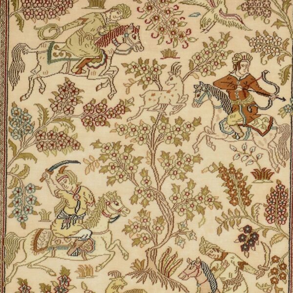 Qom Oriental Rug 97 × 154 cm, Silk, hand-knotted — view 4