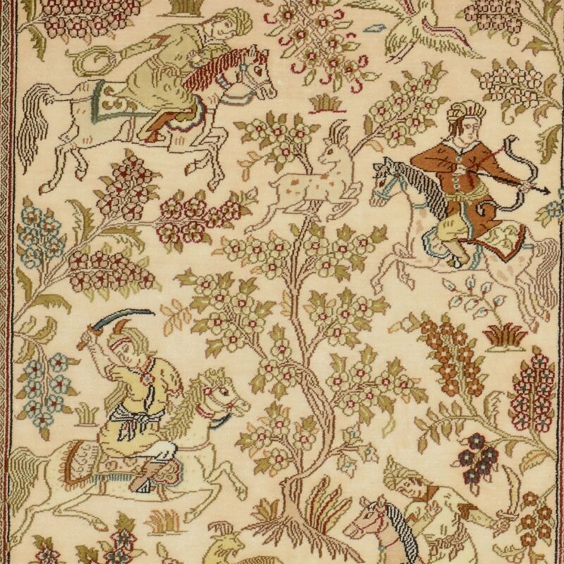 Qom Oriental Rug 97 × 154 cm, Silk, hand-knotted — view 4