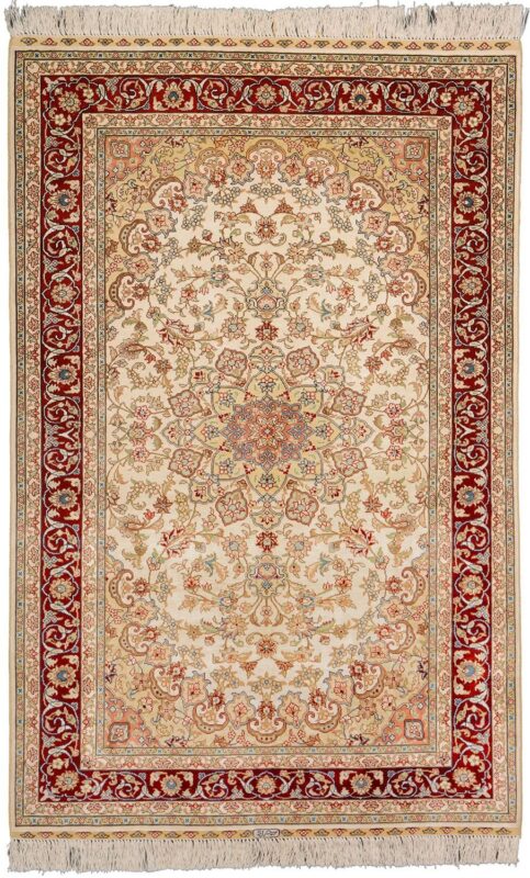 Hereke Oriental Rug 107 × 170 cm, Silk, hand-knotted