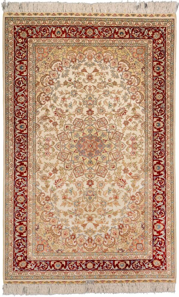 Hereke Oriental Rug 107 × 170 cm, Silk, hand-knotted