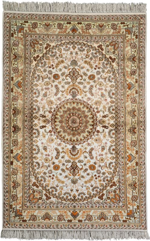 Hereke Oriental Rug 120 × 181 cm, Silk, hand-knotted