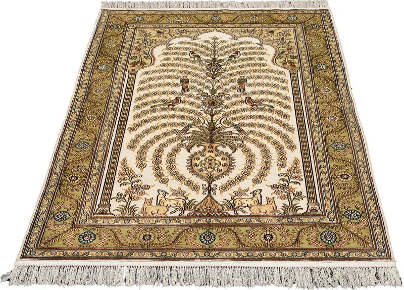 Hereke Oriental Rug 122 × 184 cm, Silk, hand-knotted — view 2