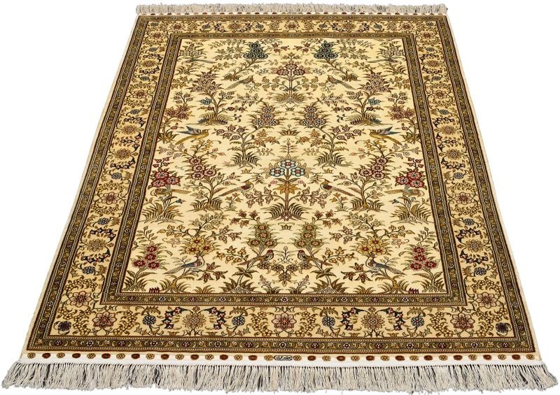 Hereke Oriental Rug 122 × 185 cm, Silk, hand-knotted — view 2