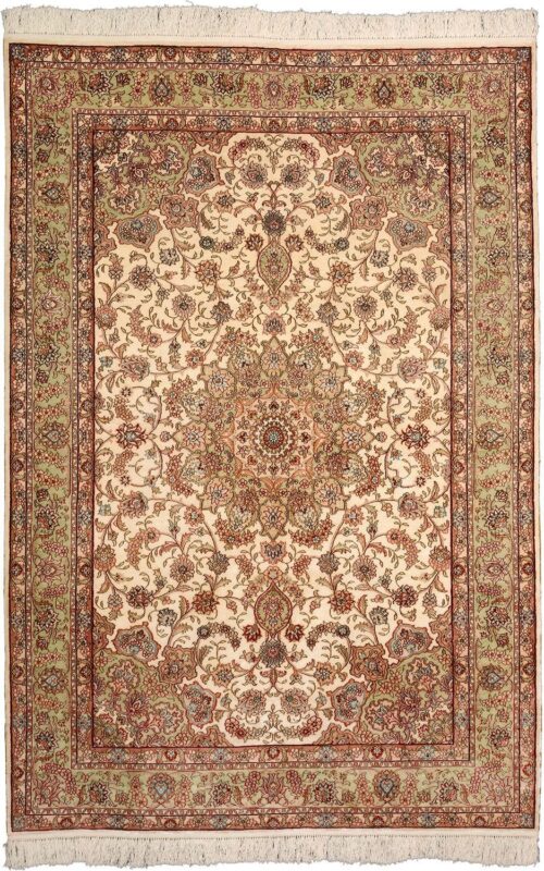 Hereke Oriental Rug 123 × 183 cm, Silk, hand-knotted