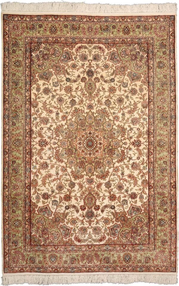 Hereke Oriental Rug 123 × 183 cm, Silk, hand-knotted