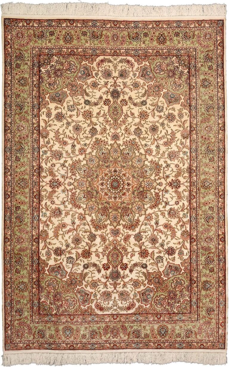 Hereke Oriental Rug 123 × 183 cm, Silk, hand-knotted