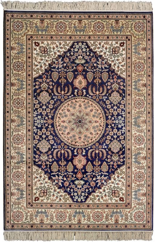 Hereke Oriental Rug 124 × 180 cm, Silk, Multicolor, hand-knotted