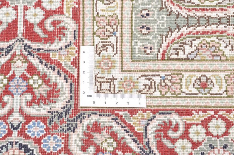 Hereke Oriental Rug 125 × 190 cm, Silk, Red/Orange, hand-knotted — view 4