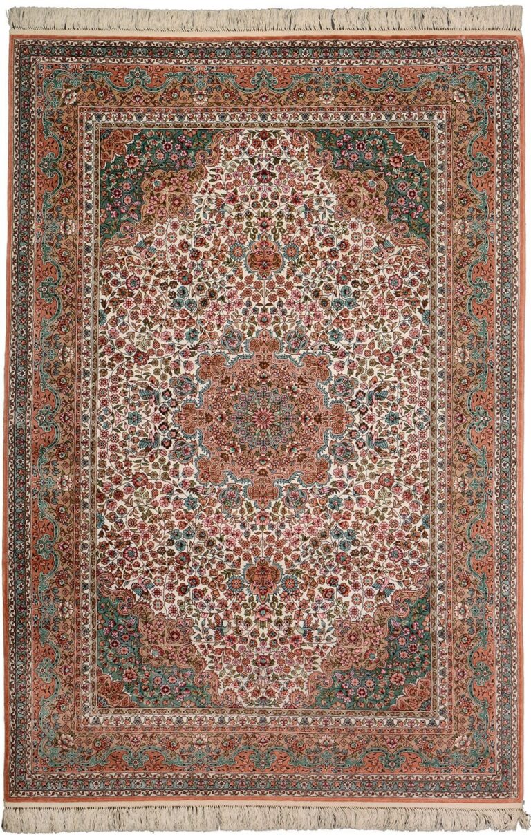 Hereke Oriental Rug 128 × 191 cm, Silk, hand-knotted