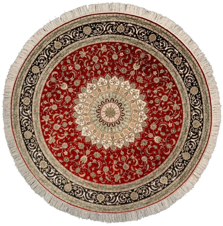Hereke Oriental Rug 186 × 186 cm, Silk, hand-knotted