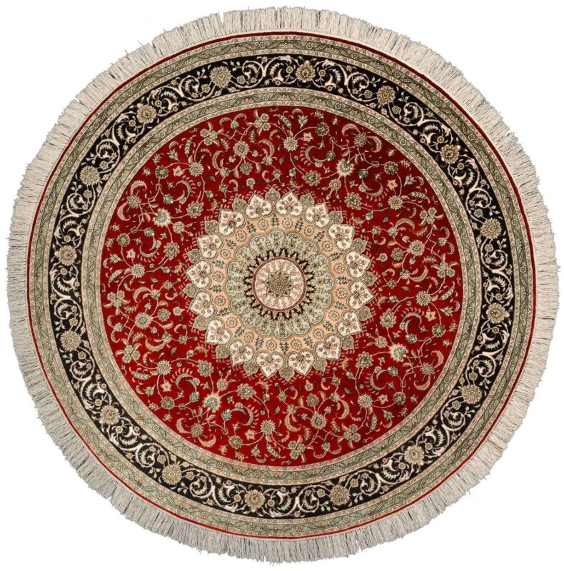 Hereke Oriental Rug 186 × 186 cm, Silk, hand-knotted