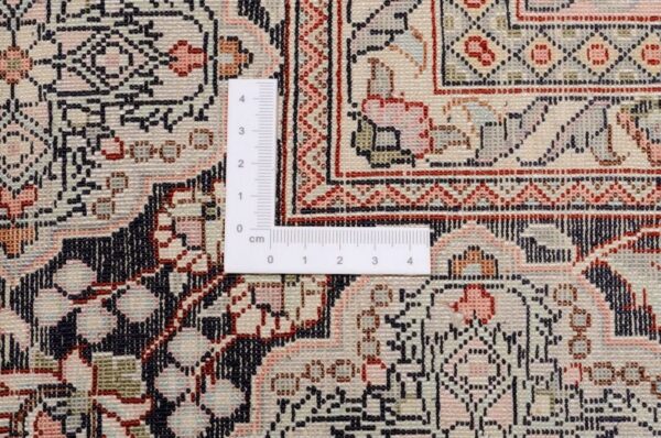 Hereke Oriental Rug 246 × 300 cm, Silk, Red/Orange, hand-knotted — view 3