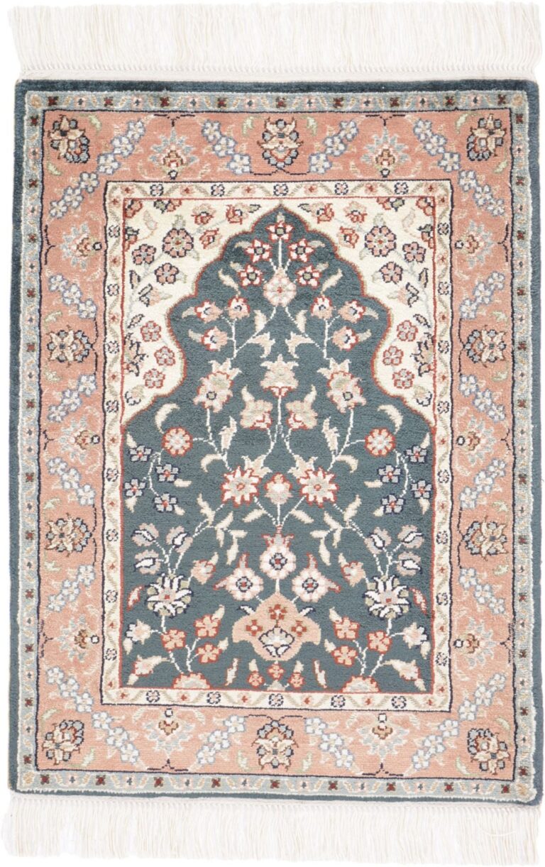 Hereke Oriental Rug 43 × 58 cm, Silk, hand-knotted