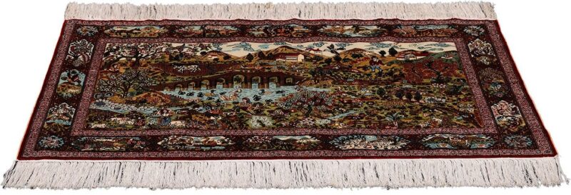 Hereke Oriental Rug 60 × 94 cm, Silk, hand-knotted — view 2