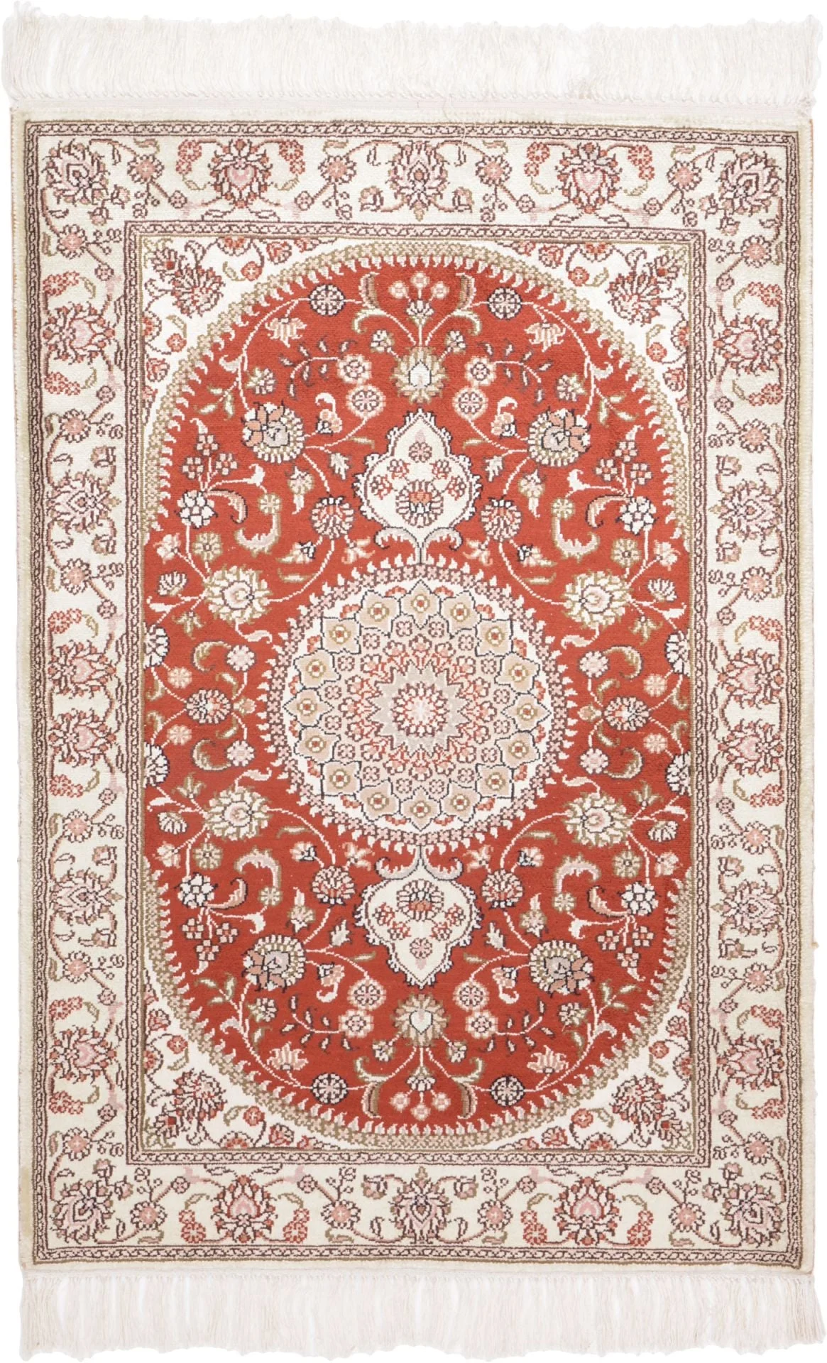 Hereke Oriental Rug 61 × 91 cm, Silk, hand-knotted, exclusive
