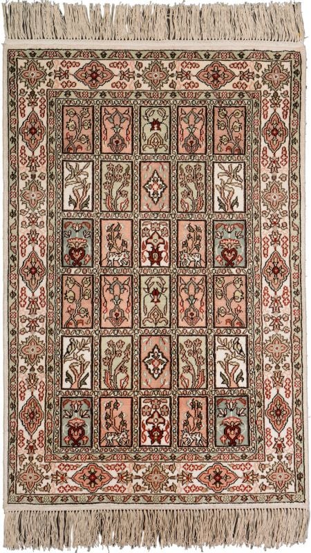 Hereke Oriental Rug 61 × 91 cm, Silk, hand-knotted