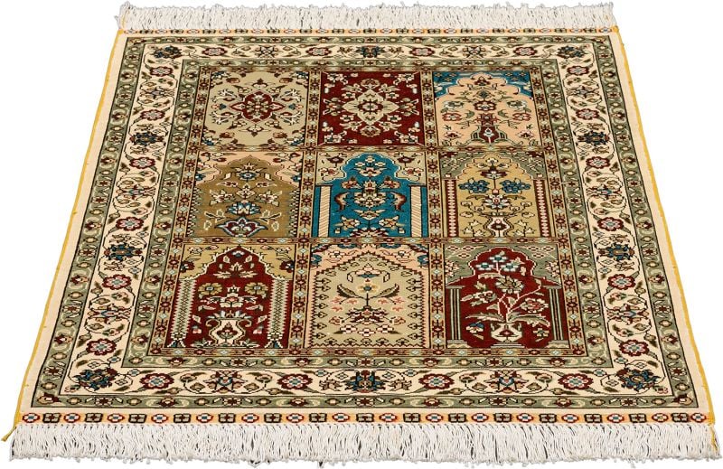 Hereke Oriental Rug 62 × 92 cm, Silk, Multicolor, hand-knotted — view 2