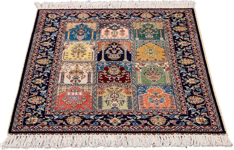 Hereke Oriental Rug 62 × 94 cm, Silk, Multicolor, hand-knotted — view 2