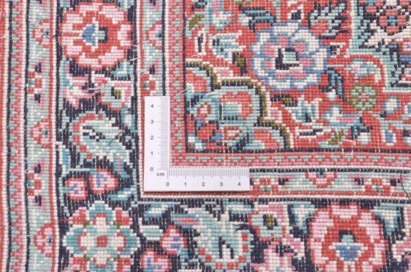 Hereke Oriental Rug 63 × 93 cm, Silk, Red/Orange, hand-knotted — view 3