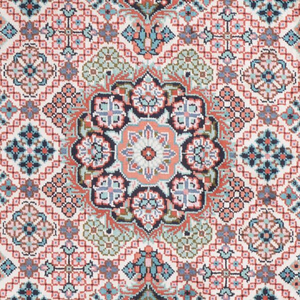 Hereke Oriental Rug 63 × 93 cm, Silk, Red/Orange, hand-knotted — view 4