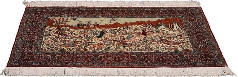Hereke Oriental Rug 63 × 94 cm, Silk, hand-knotted, exclusive — view 2