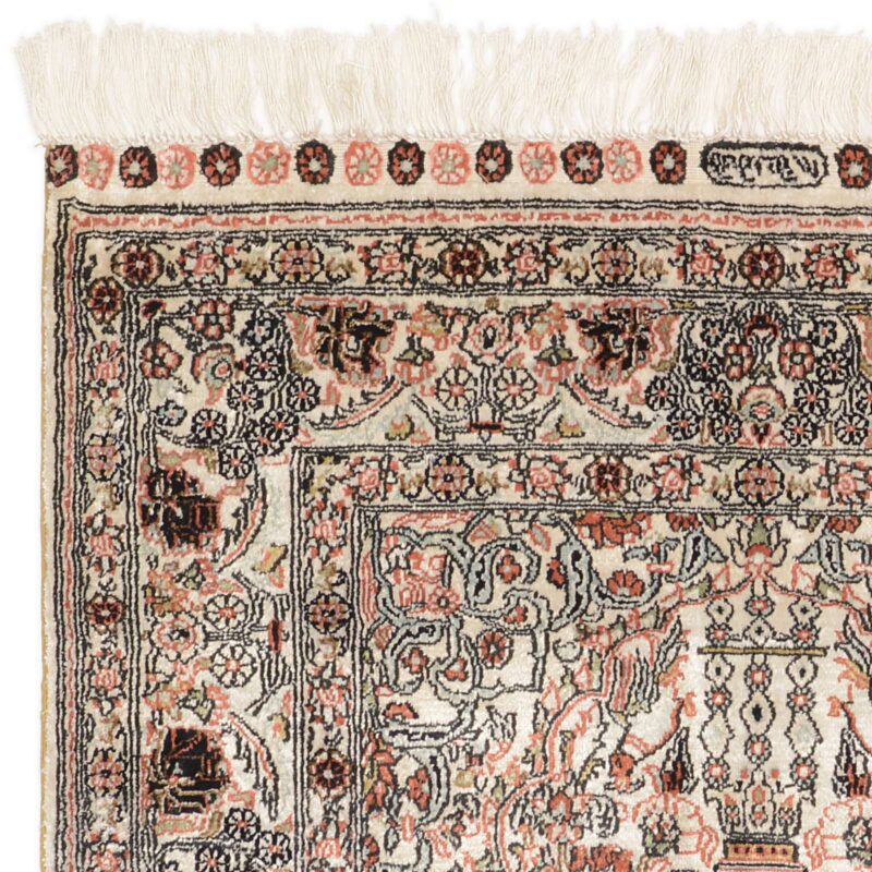 Hereke Oriental Rug 77 × 116 cm, Silk, hand-knotted — view 5