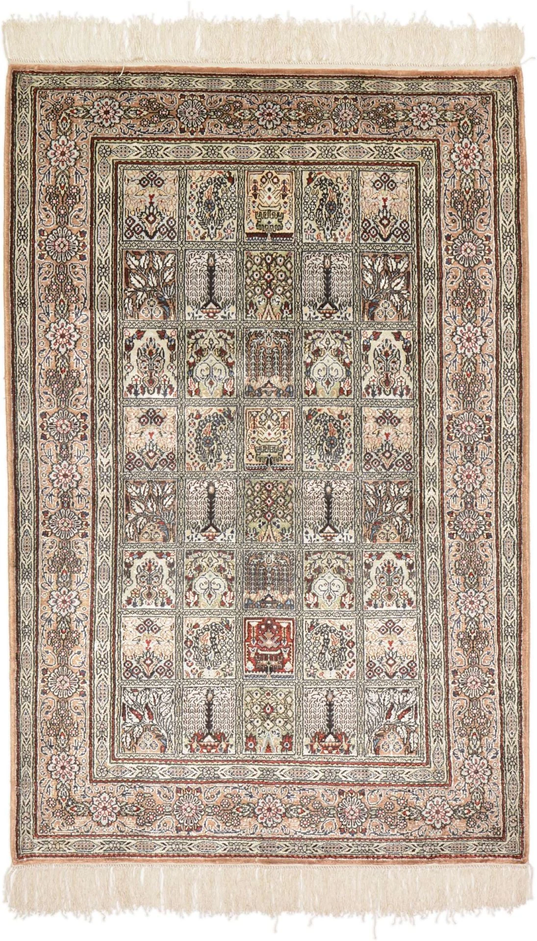 Hereke Oriental Rug 77 × 118 cm, Silk, hand-knotted