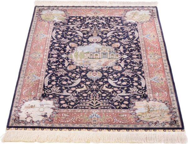 Hereke Oriental Rug 78 × 121 cm, Silk, hand-knotted — view 2 Hereke Oriental Rug 78 × 121 cm, Silk, hand-knotted — view 2