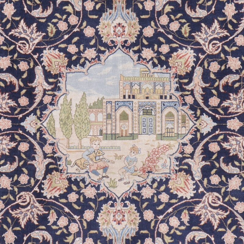 Hereke Oriental Rug 78 × 121 cm, Silk, hand-knotted — view 4 Hereke Oriental Rug 78 × 121 cm, Silk, hand-knotted — view 4