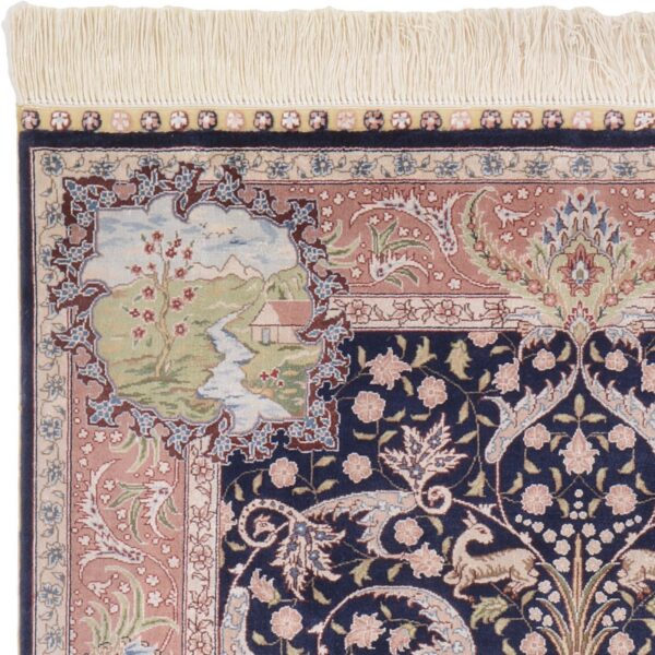 Hereke Oriental Rug 78 × 121 cm, Silk, hand-knotted — view 5 Hereke Oriental Rug 78 × 121 cm, Silk, hand-knotted — view 5