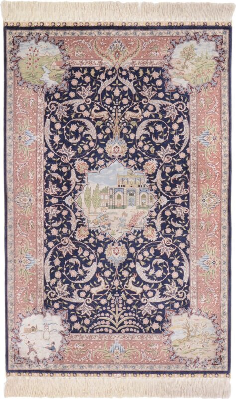 Hereke Oriental Rug 78 × 121 cm, Silk, hand-knotted Hereke Oriental Rug 78 × 121 cm, Silk, hand-knotted