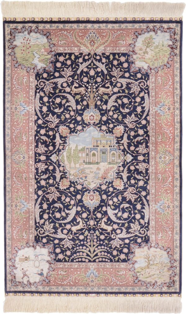 Hereke Oriental Rug 78 × 121 cm, Silk, hand-knotted Hereke Oriental Rug 78 × 121 cm, Silk, hand-knotted