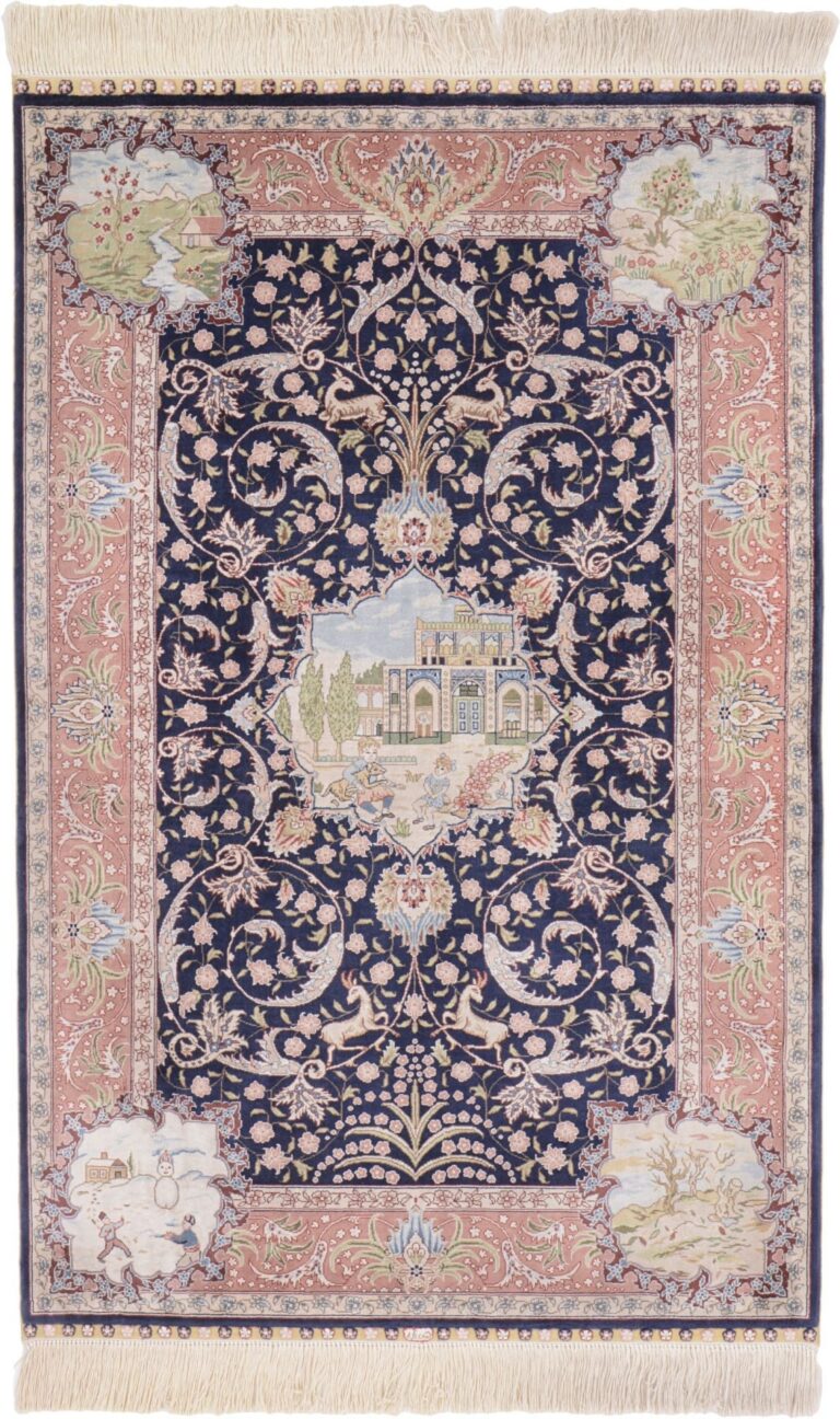 Hereke Oriental Rug 78 × 121 cm, Silk, hand-knotted