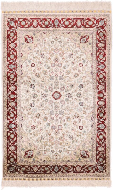 Hereke Oriental Rug 78 × 122 cm, Silk, hand-knotted