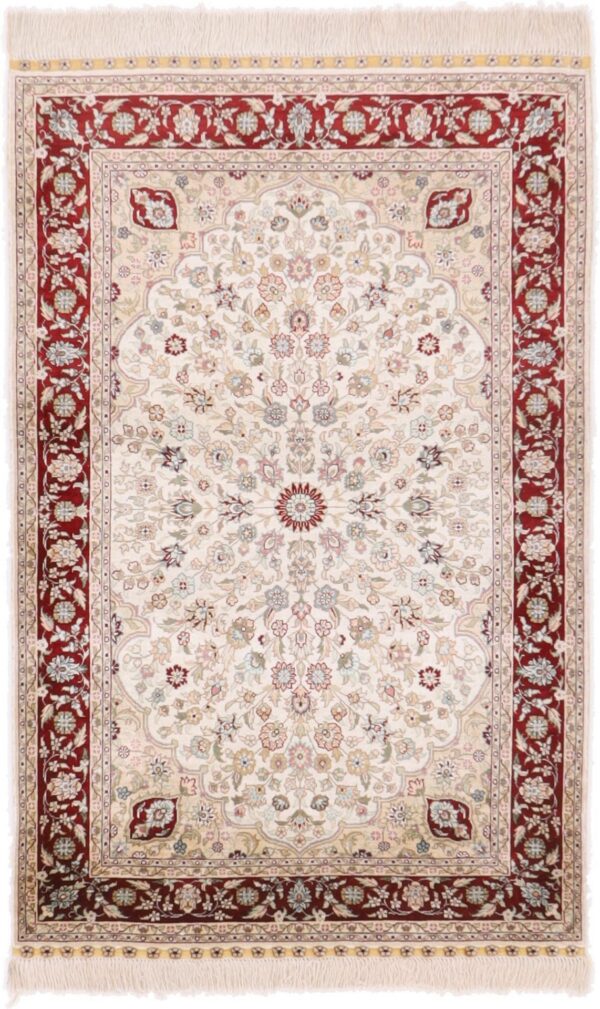 Hereke Oriental Rug 78 × 122 cm, Silk, hand-knotted