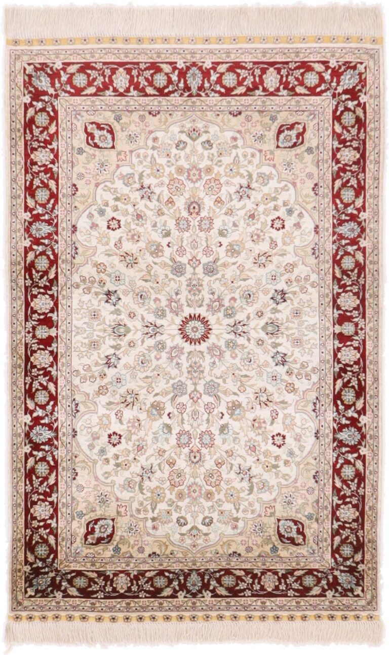 Hereke Oriental Rug 78 × 122 cm, Silk, hand-knotted