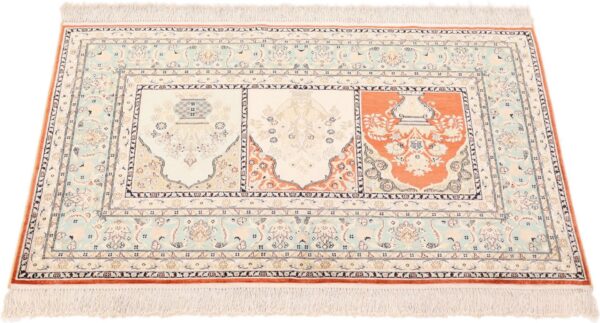 Hereke Oriental Rug 78 × 123 cm, Silk, Multicolor, hand-knotted — view 3