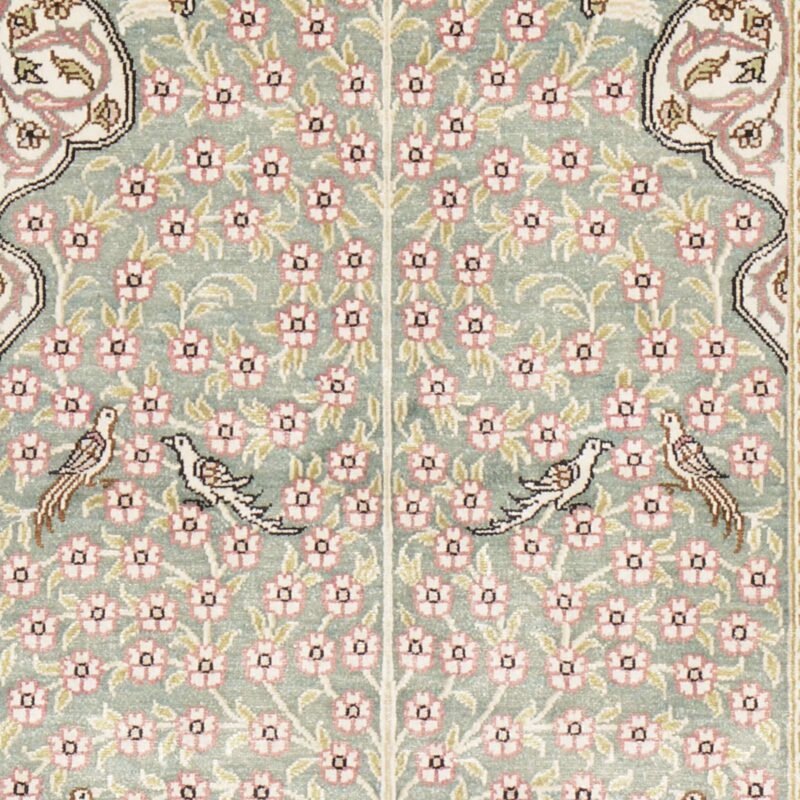 Hereke Oriental Rug 78 × 125 cm, Wool, hand-knotted — view 4
