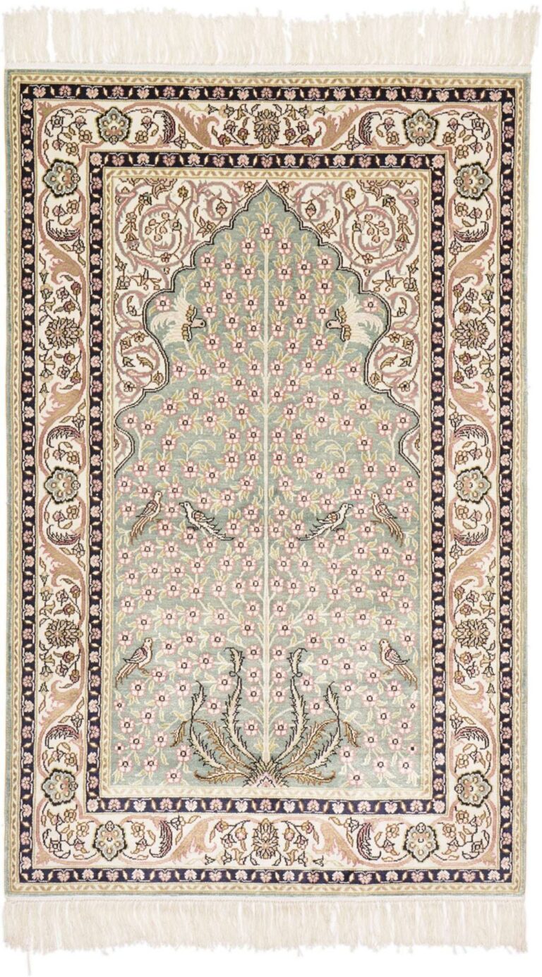 Hereke Oriental Rug 78 × 125 cm, Wool, hand-knotted