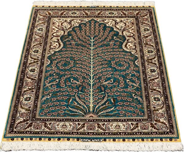 Hereke Oriental Rug 79 × 122 cm, Silk, hand-knotted, exclusive — view 2