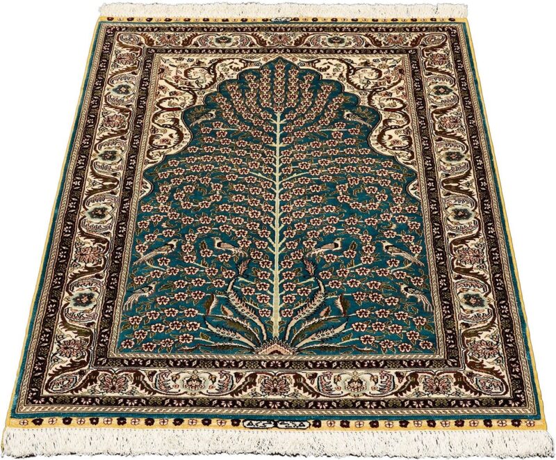 Hereke Oriental Rug 79 × 122 cm, Silk, hand-knotted, exclusive — view 2