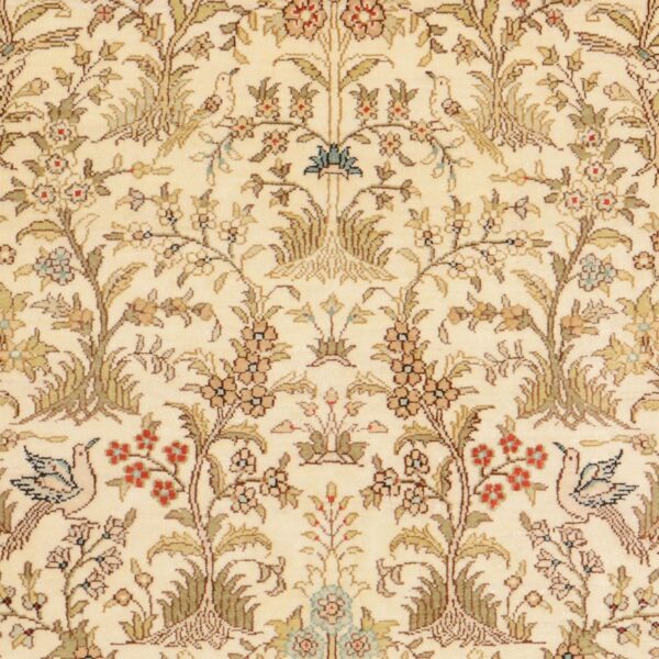 Hereke Oriental Rug 79 × 123 cm, Silk, White/Beige, hand-knotted, exclusive — view 4