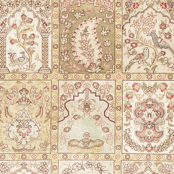Hereke Oriental Rug 79 × 124 cm, Silk, hand-knotted, exclusive — view 4