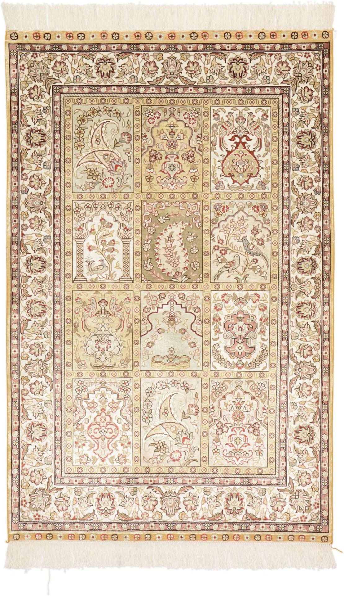 Hereke Oriental Rug 79 × 124 cm, Silk, hand-knotted, exclusive
