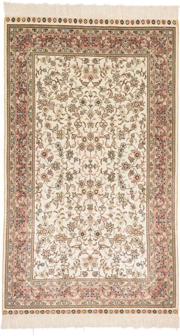 Hereke Oriental Rug 79 × 132 cm, Silk, hand-knotted, exclusive