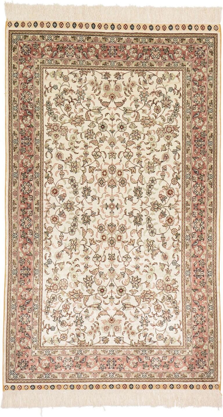 Hereke Oriental Rug 79 × 132 cm, Silk, hand-knotted, exclusive